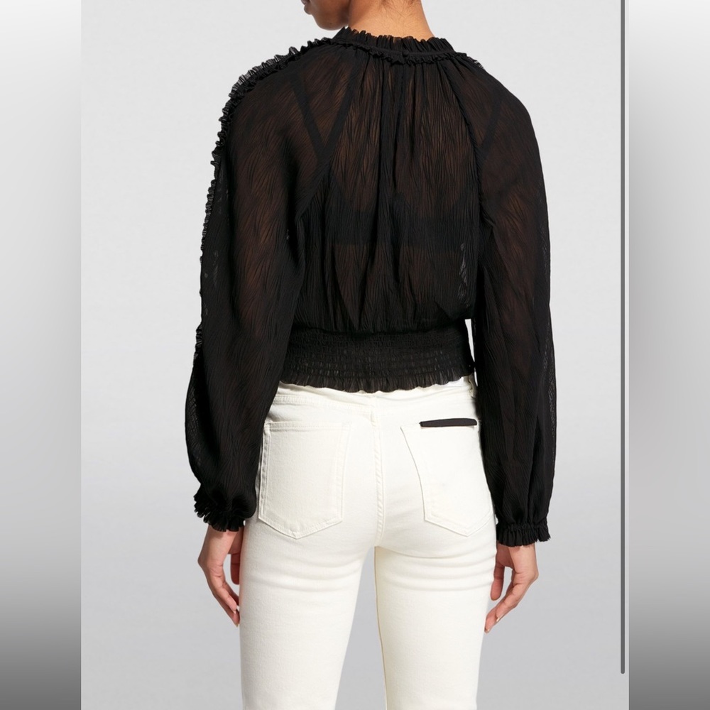 NWT, AllSaints  Thallo blouse , blk US sz 2 - Picture 2 of 11